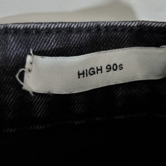 Cotton On | High 90s High Rise Distressed Trashed Black Denim Jeans - Picture 6 of 7